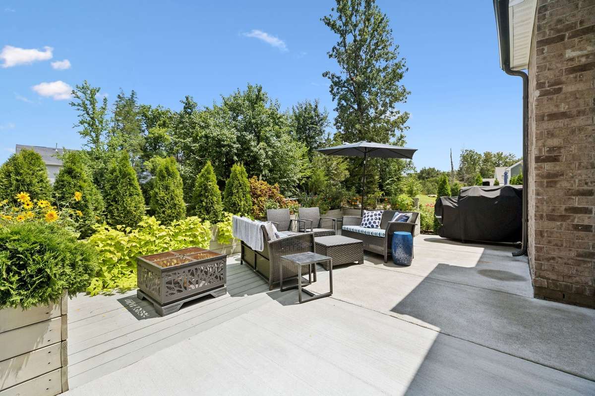The current owners extended the patio to create a wonderful spot to enjoy the outdoors.