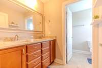 Convenient Double Vanity Bathroom - UPSTAIRS