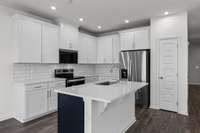 Beautiful White Cabinets and Quartz Countertops