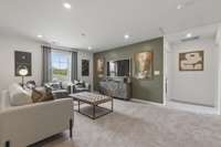 Upstairs loft
(furnished model home photo) Pics may differ slightly from actual floorplan design and elevation.