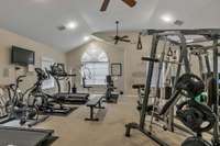 Fitness center is located within the clubhouse for residents private use