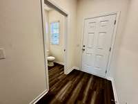 Front entrance & half bath