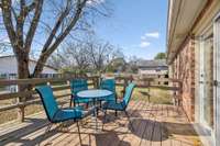 Outdoor living at its best. Spacious deck with room for seating, grilling, and fun.