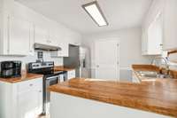 Ample counter space and storage for cooking and entertaining.