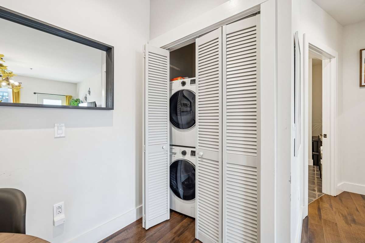 Laundry closet.