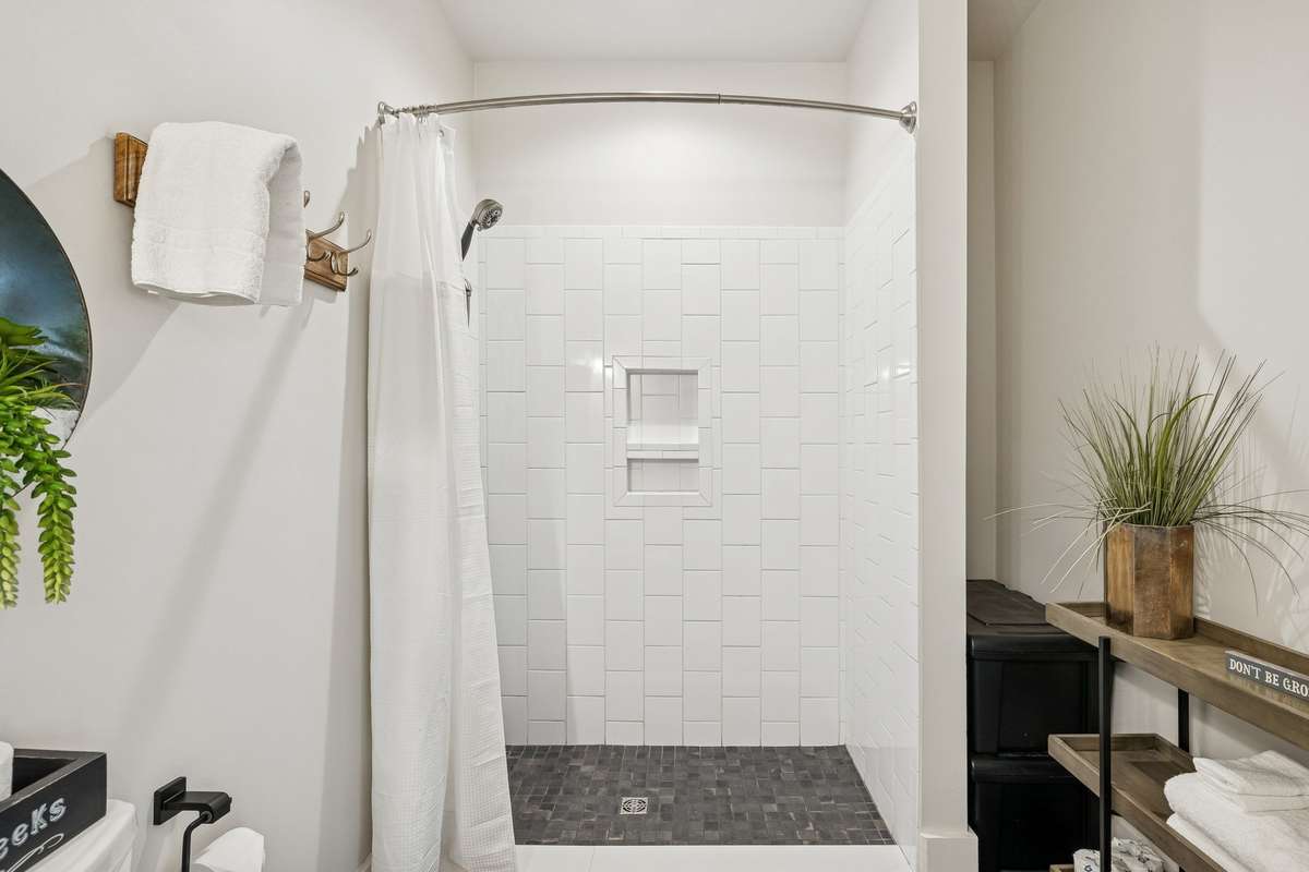 Walk-in shower.