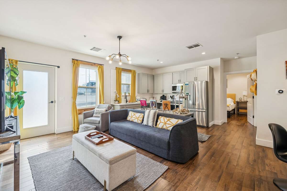 Family room open to kitchen.