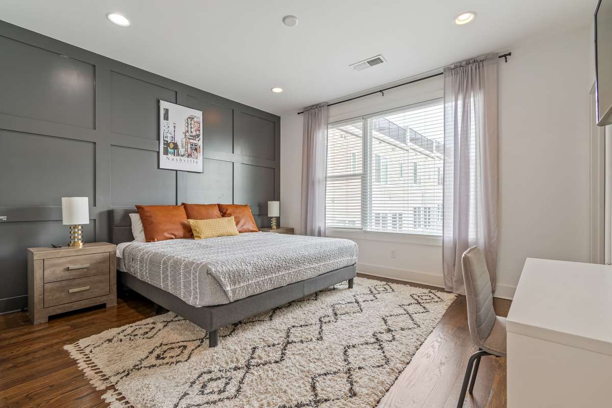 More detailed craftsmanship in this spacious primary suite.