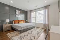 More detailed craftsmanship in this spacious primary suite.