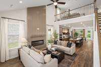 *Photo of our staged model home to show furniture and layout ideas