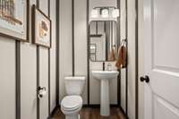 *Photo of our staged model home to show furniture and layout ideas