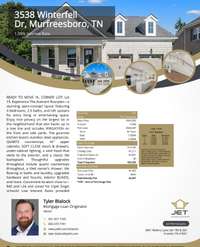 Builder offering fixed rate of 4.99% for qualified buyers plus a 3-2-1 Buydown on this home!
*Limited time only