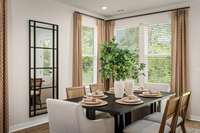 *Photo of our staged model home to show furniture and layout ideas