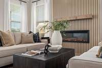 *Photo of our staged model home to show furniture and layout ideas