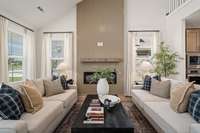 *Photo of our staged model home to show furniture and layout ideas