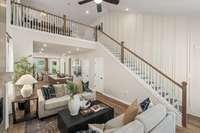 *Photo of our staged model home to show furniture and layout ideas