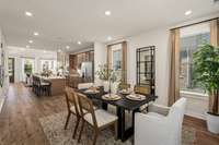 *Photo of our staged model home to show furniture and layout ideas