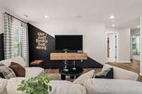 *Photo of our staged model home to show furniture and layout ideas