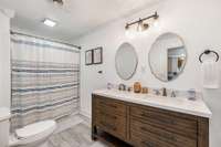 Full bathroom located right off the kitchen!