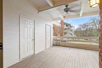 Large wraparound covered porch w/storage closet