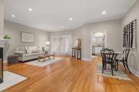 Modern open layout living w/recessed lighting throughout