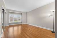 Large owner's bedroom w/big window that overlooks green space