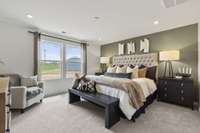 Upstairs Owner's Bedroom
(furnished model home photo) Pics may differ slightly from actual floorplan design and elevation.