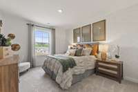 Upstairs Secondary Bedroom
(furnished model home photo) Pics may differ slightly from actual floorplan design and elevation.