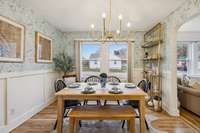 You'll also notice board and batten detailing in this room!