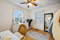 2nd bedroom currently used a office/workout and secondary closet.