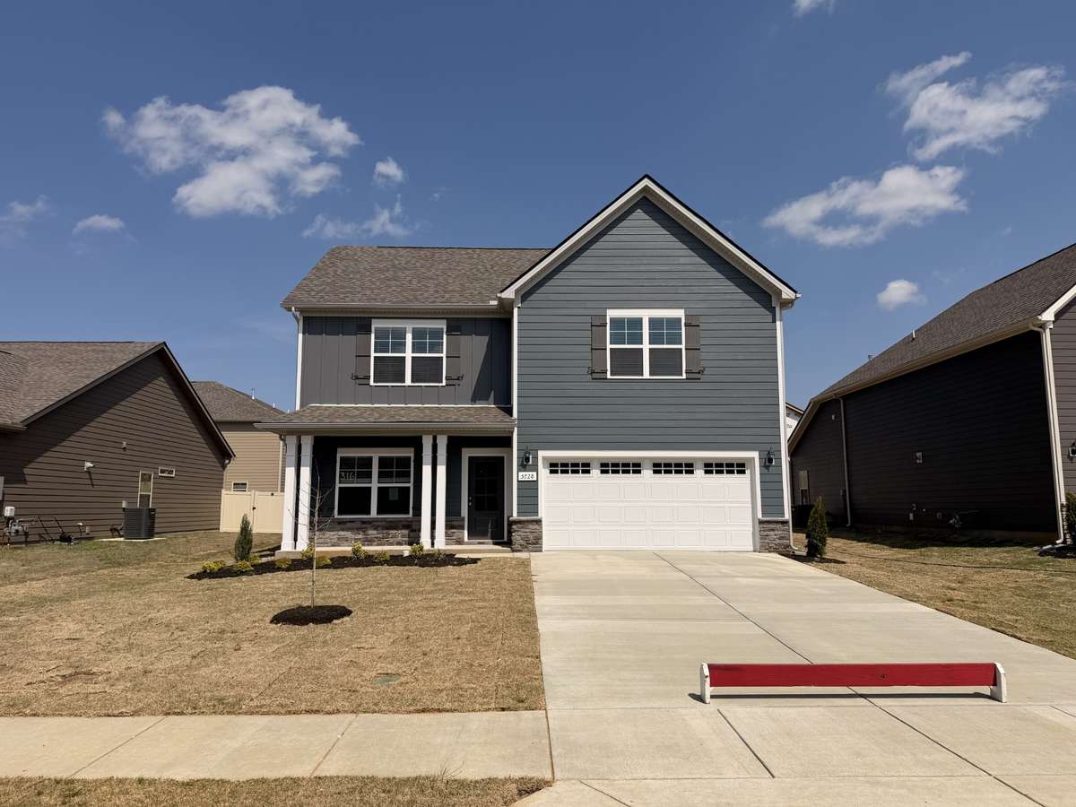 Hardie Siding and Board & Batten Colors are Evening Blue, and feature Arctic White Trim Details!