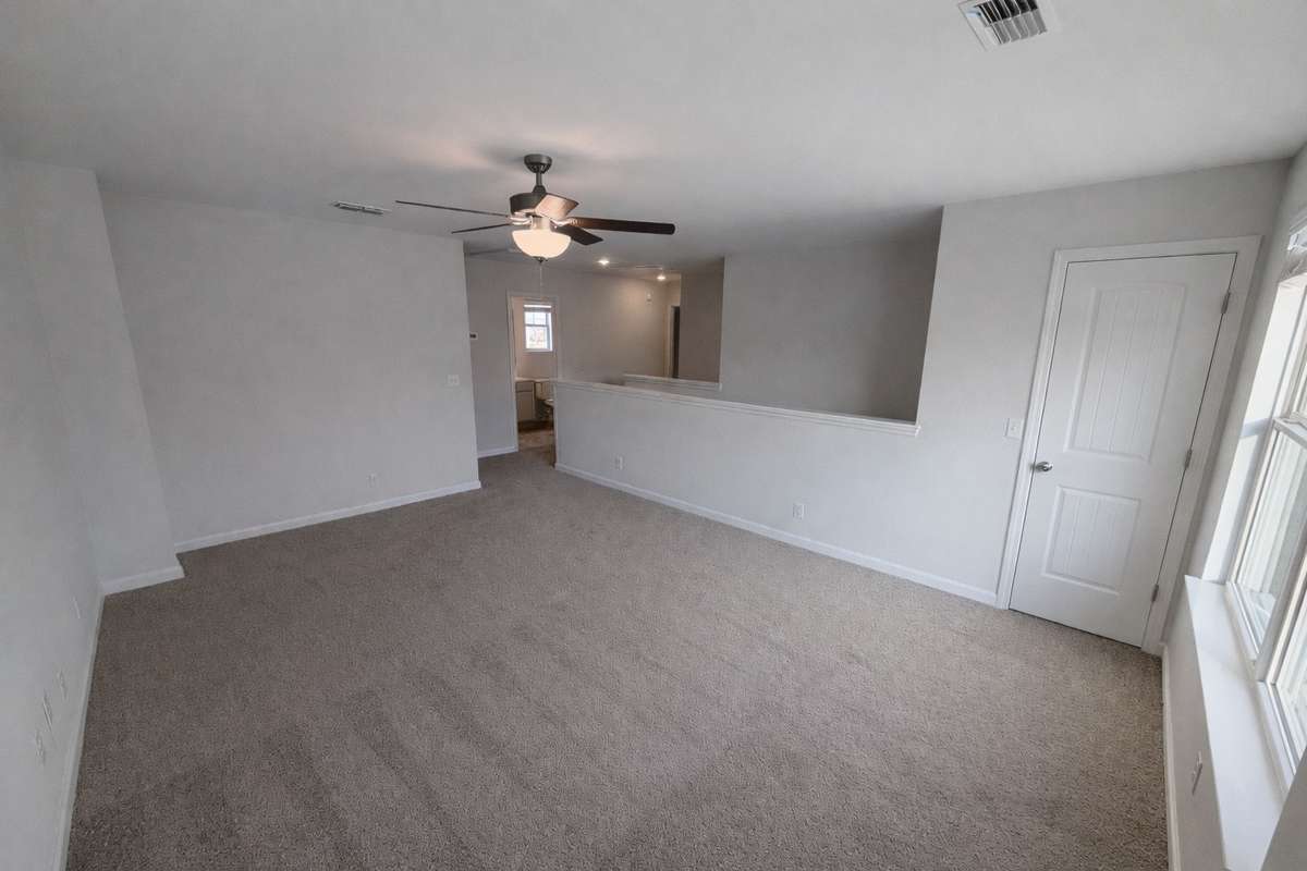 Wide open upstairs Loft/Bonus Room with it`s own closet!