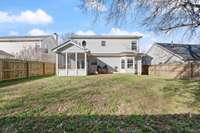 Fully fenced backyard. Fence is only 2 years old