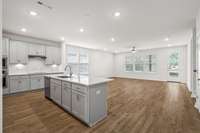 Open Concept Kitchen, Dining and Family Room