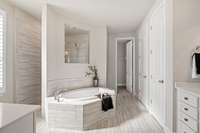 Extra Large Upgraded Bathroom with double Vanity & Shower Heads