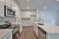 This photo is a sample of the Sutherland floorplan.  Options and exterior will vary depending on customer selections and preferences.