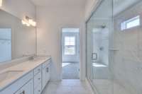 This photo is a sample of the Winston floorplan.  Options and exterior will vary depending on customer selections and preferences.