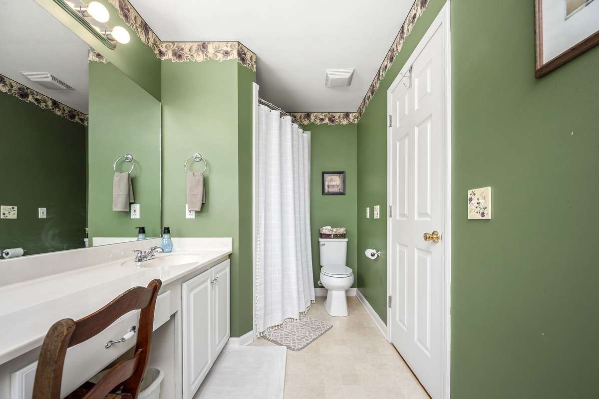 Primary Bath has spa tub and separate shower.