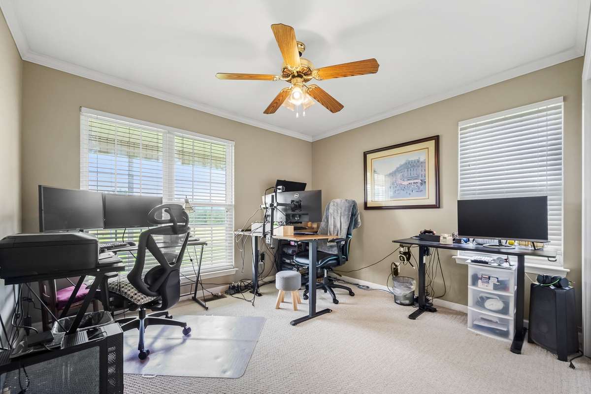 2nd Bedroom is being used as an office.