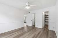 Full bathroom and walk-in closet.