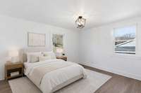 Virtually staged to show room potential!