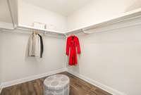 Spacious Walk-In Closet in Primary *Photos not of exact home*