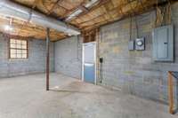 Basement level storage area