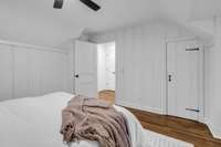 Bedroom has 2 closets