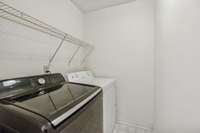 Laundry room with a lot of room with washier and dryer