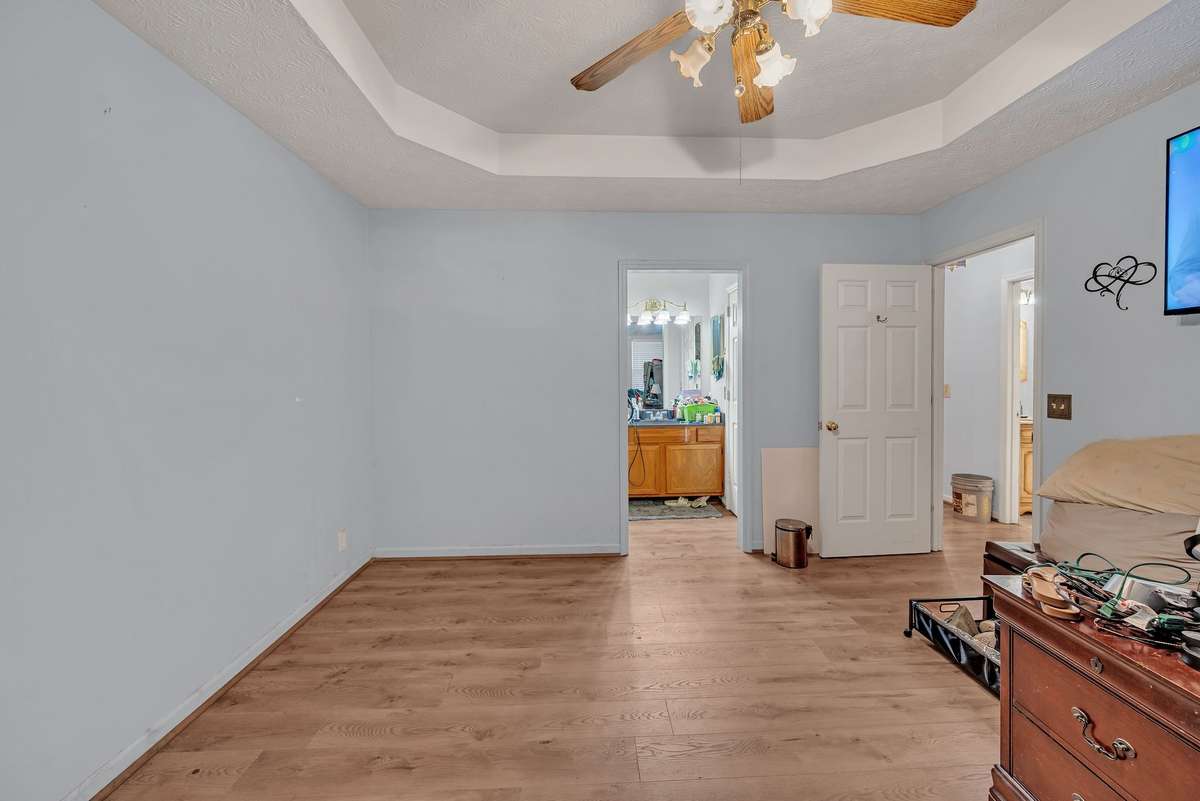 Primary bedroom with it's own vanity and bath!