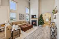 *VAULTED CEILING* CUSTOM FLOOR TO CEILING SHIPLAP GAS FIREPLACE* LARGE WINDOWS WITH TONS OF NATURAL LIGHT SINCE THERE AREN'T ANY NEIGHBORS ON THAT SIDE!*