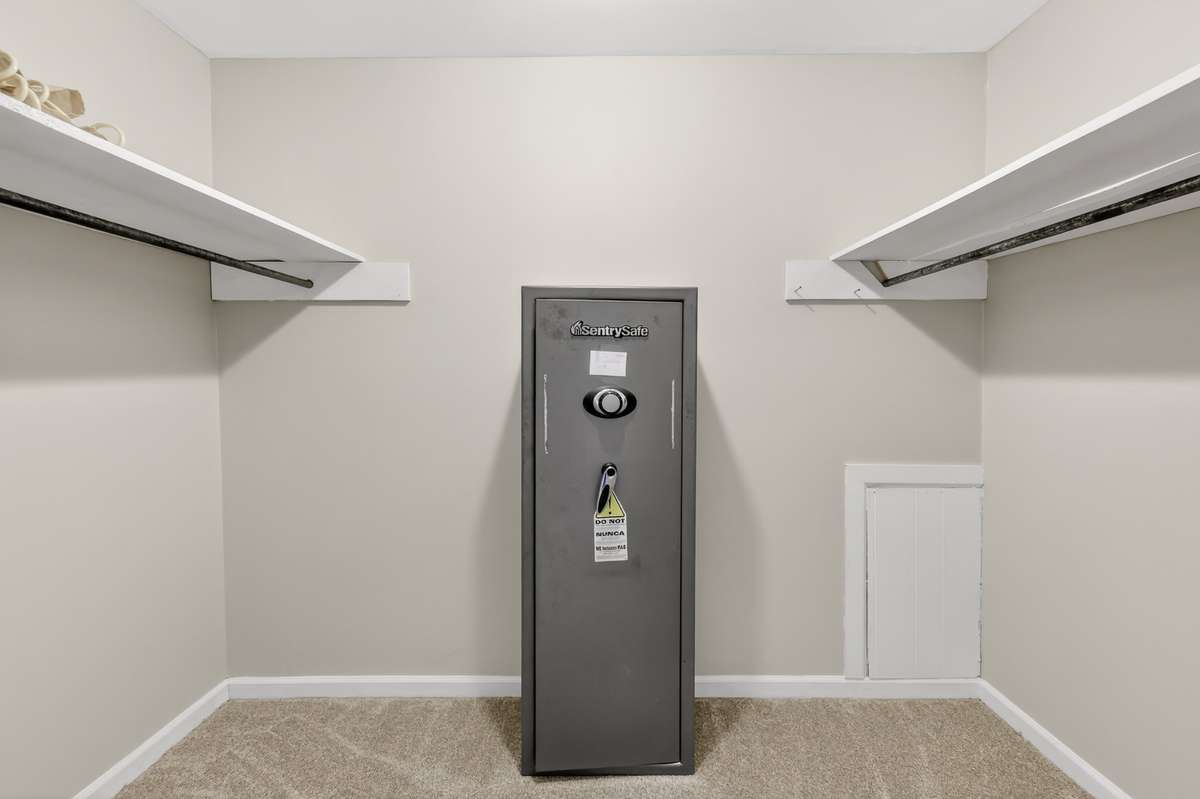 Safe remains in the walk in closet