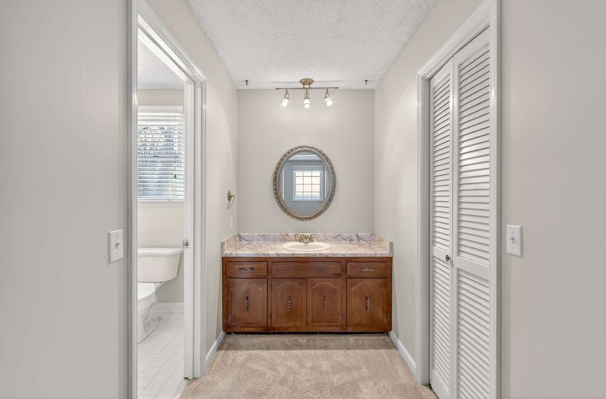 Separate vanity and large walk in closet