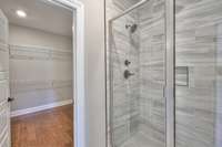 Primary Bath- Shower and Walk-in Closet